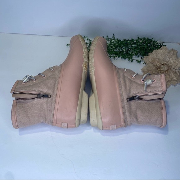 Sperry Top-Sider Saltwater Rain Duck Boots Rose Pink Size 8 Wool Emboss Lining - Picture 5 of 10